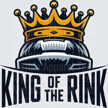Ice Hockey Puck Gold Crown King of the Rink Bold Graphic