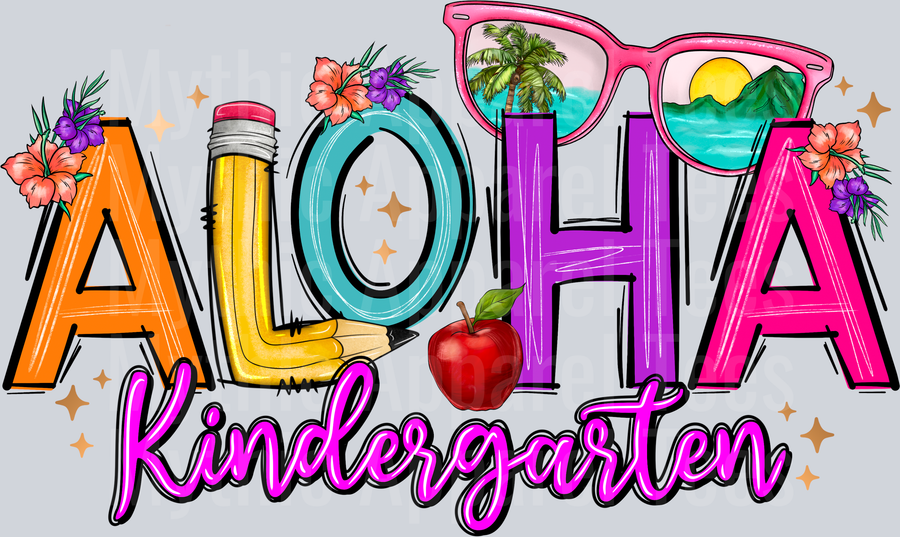 Aloha Kindergarten DTF Summer Transfers