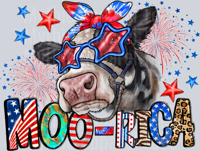 Moo-rica Cow 4th of July Patriotic