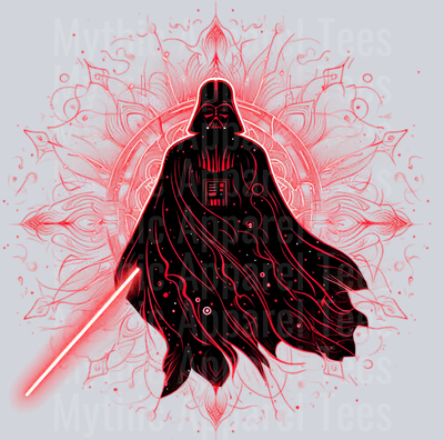 Darth Vader Red Symbols Lightsaber Out DTF Star Wars Transfers