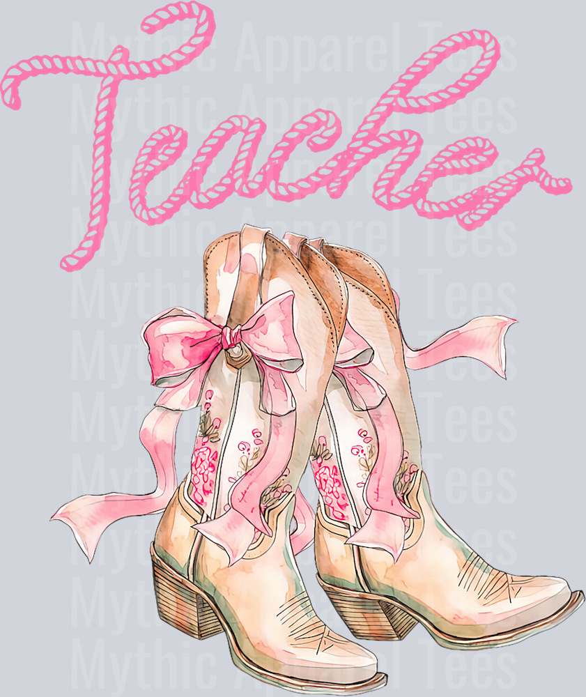 Teacher Boots DTF Western Girl Transfers