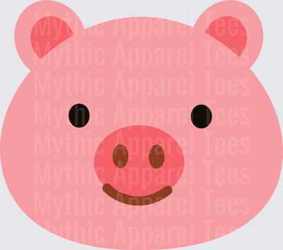 Peppa Pig Cute Smiling Pink Pig Face Close-Up