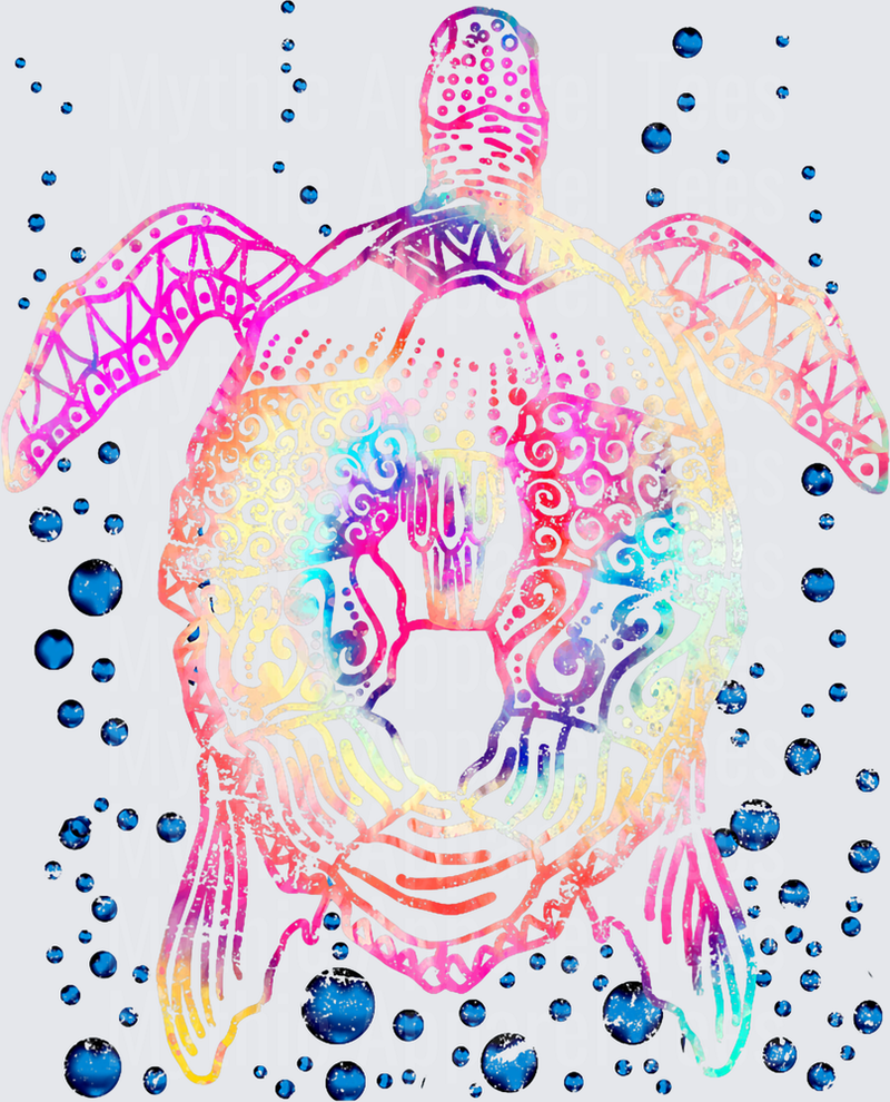 Ocean Animal Tie Dye Tribal Sea Animal Maori Turtle T-Shirt