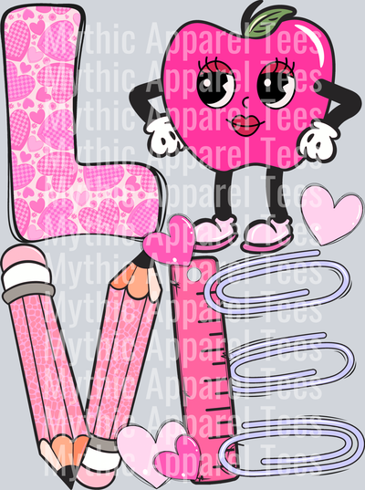 LOVE DOODLE DTF Teacher Transfers