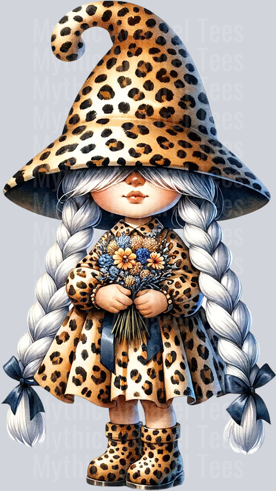 16 Leopard Print Gnome Girl Adorable DTF Gnome Transfers