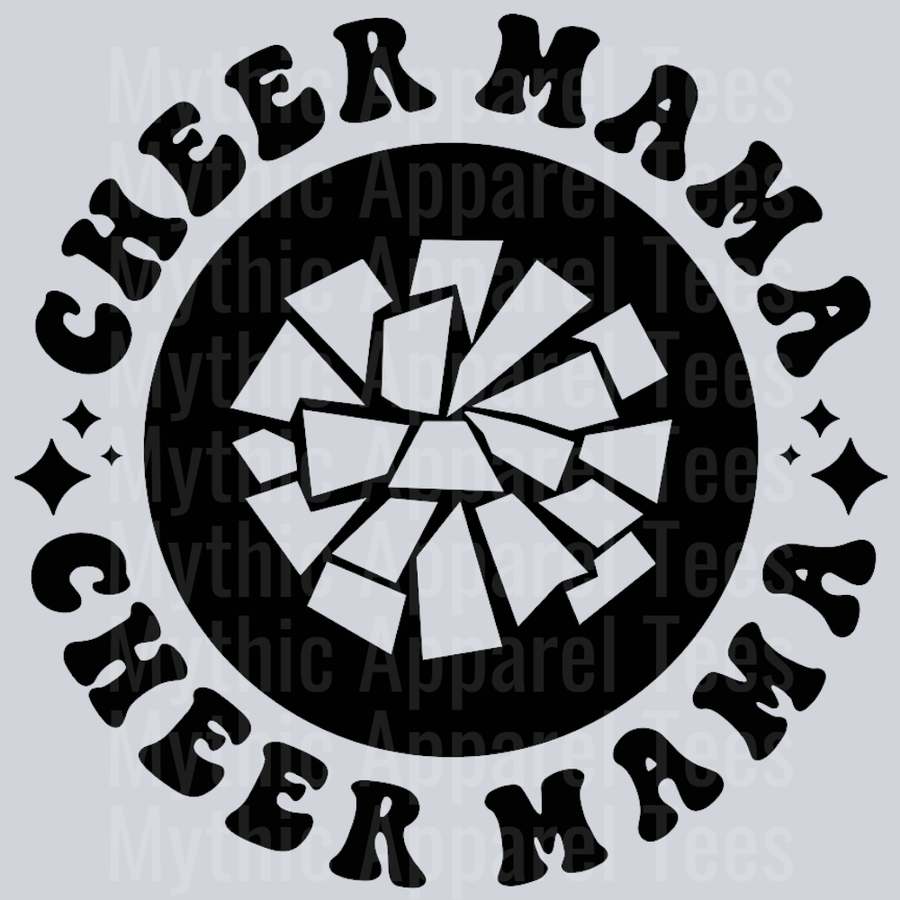 Somebodys Loud Ass Cheer Mama Pocket Design Cheerleader Wavy Retro Funny Designs