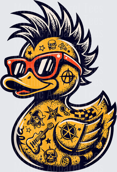 Jeep Ducks Punk Rock Rubber Duck Tattoo Mohawk Sunglasses