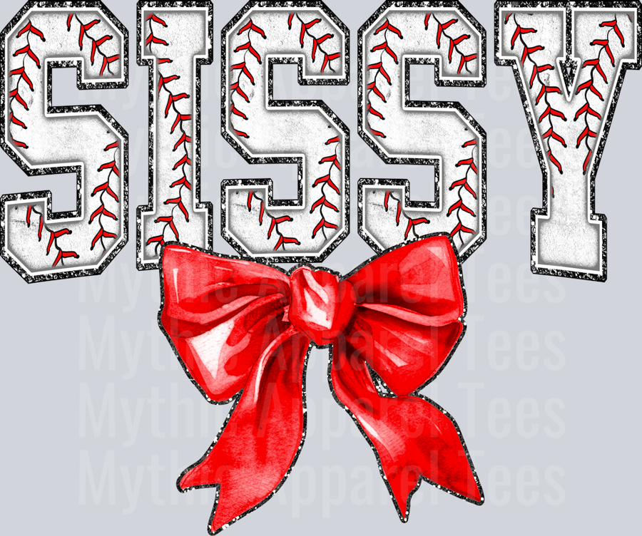 Baseball Sissy Bow School Spirit & Sports