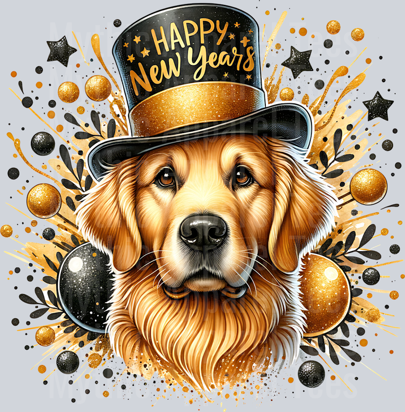 NEW YEARS GOLDEN RETRIEVER