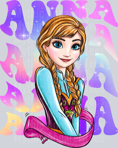 Anna Disney Princess Stacked Name Disney