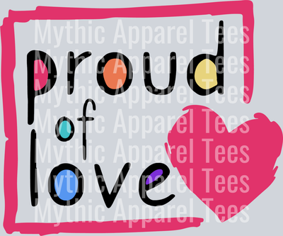 Proud of love heart LGBTQ+ Transfer