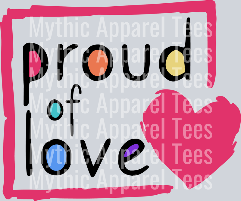 Proud of love heart LGBTQ+ Transfer