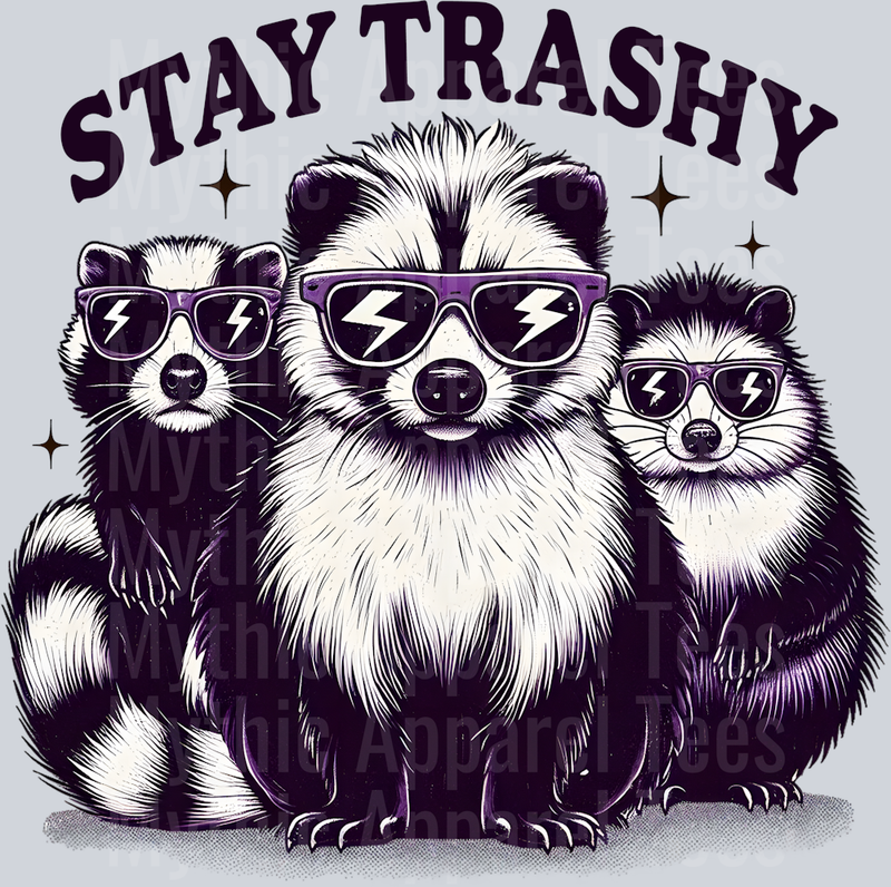 Stay Trashy Raccoon pack DTF Racoon Transfers