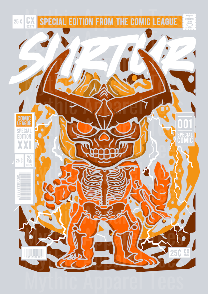 Surtur Thor Comic Book Cover STYLE DTF Pop Culture Transfers