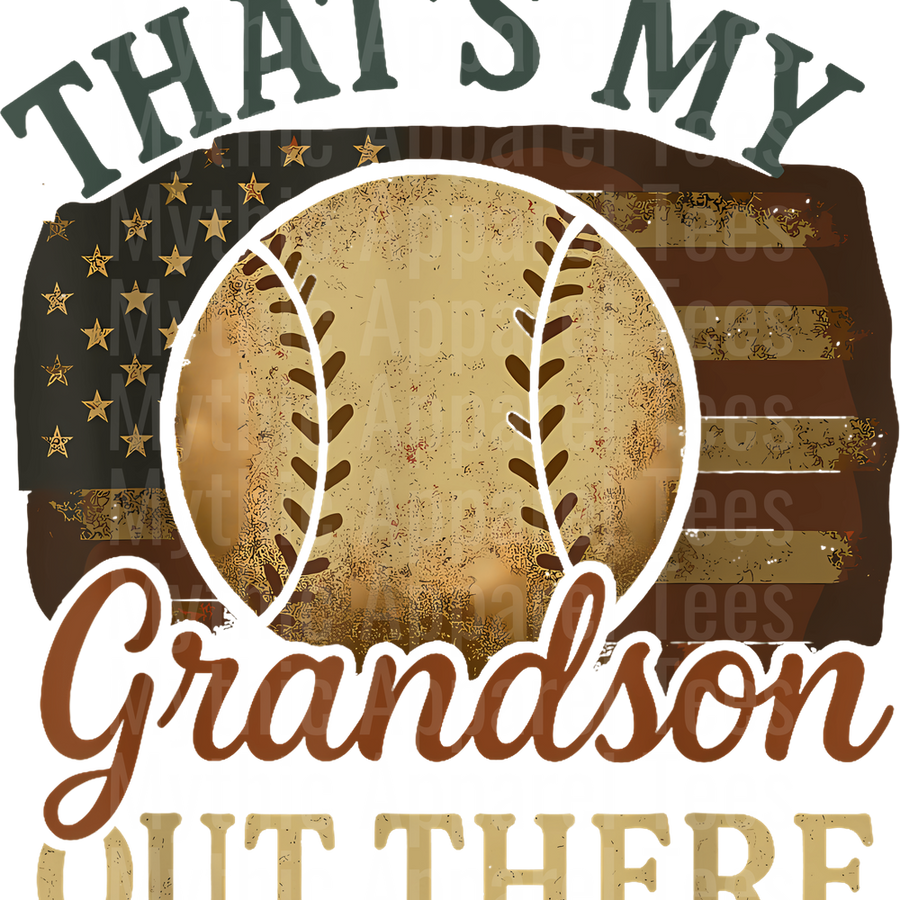 Grandma Grandpa Grandparents Baseball DTF Transfer