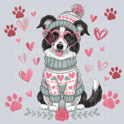 bordercollie Dog Valentines Day