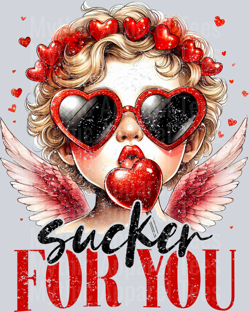 Sucker For You Cupid with Sucker Style Combo Valentines Day Design