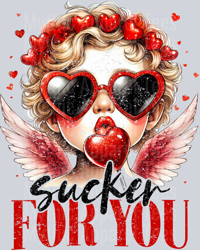 Sucker For You Cupid with Sucker Style Combo Valentines Day Design