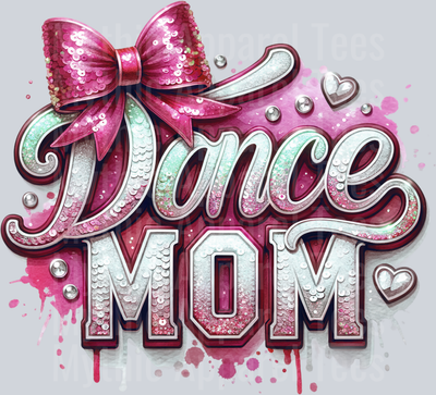 0015 Dance Mom Sequins Maroon DTF Dance Mom Transfers