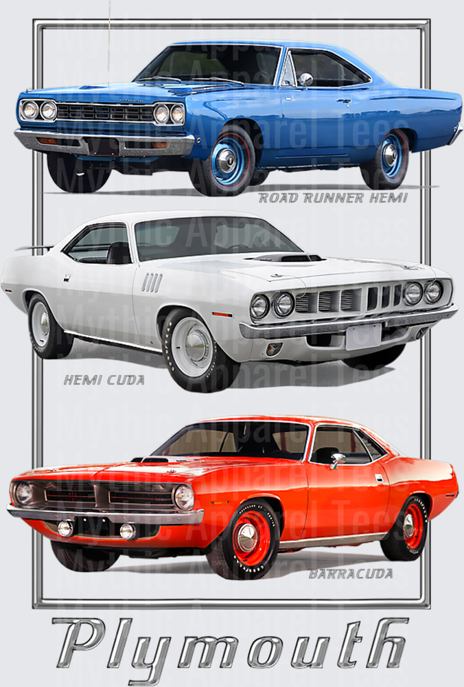 Plymouth Classic American Muscle Cars T-Shirt