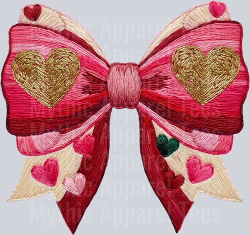 AZ641Yarn Crochet Valentine Bow PNG