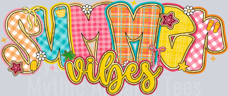 Preppy Summer Vibes DTF Summer Transfers