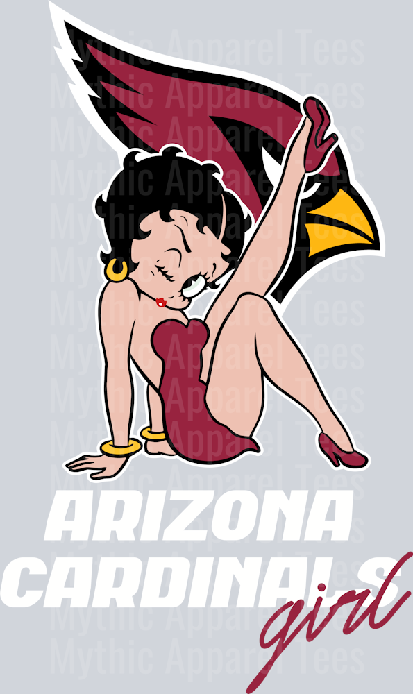 Arizona Cardinals Girl Betty Boop DTF NFL Transfers