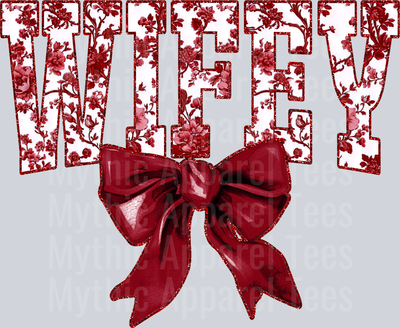 Maroon Toile Wifey