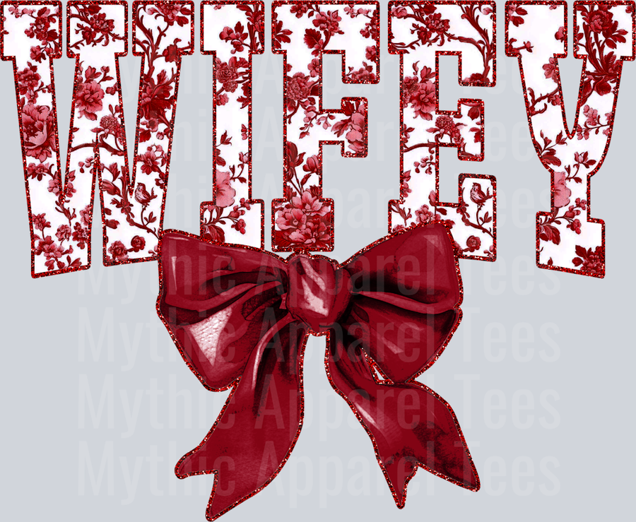 Maroon Toile Wifey