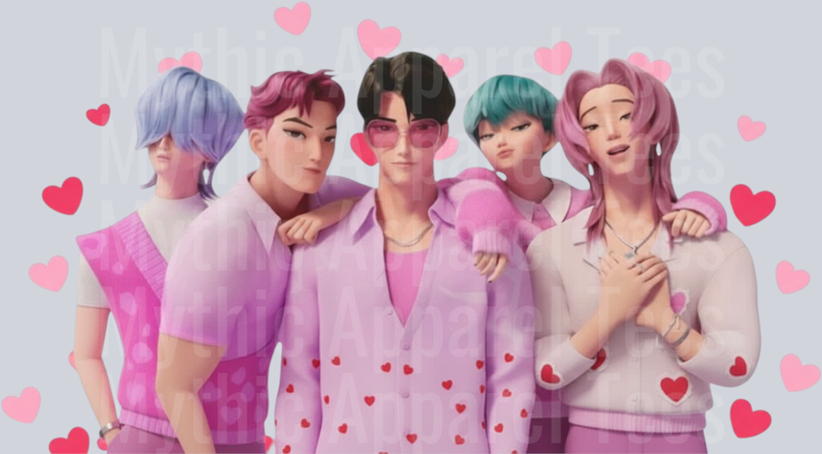 K-Pop Demon Hunters HUNTERX Valentines Day Transfers