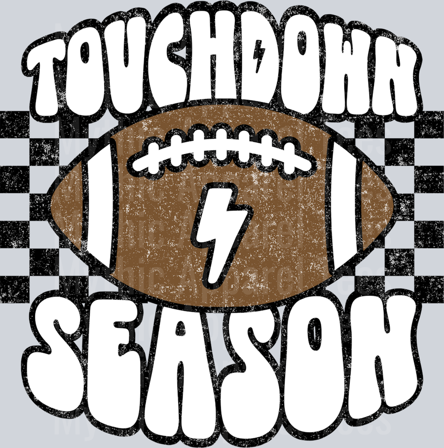 Touchdown Season Football Checkered School Spirit & Sports