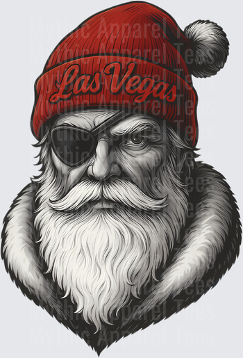 NFL Mascots Las Vegas Badass Santa Claus Eye Patch Beanie