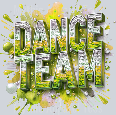 006 Dance Team Sequins Gold DTF Dance Team Transfers