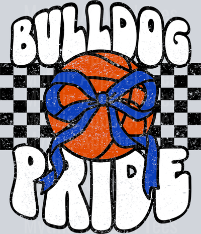 Blue Basketball Bulldog Pride School Spirit & Sports