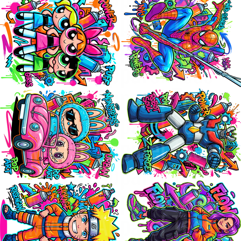 KIDS POP VARIETY 2 GANG SHEET 10 FULL SIZE IMAGES