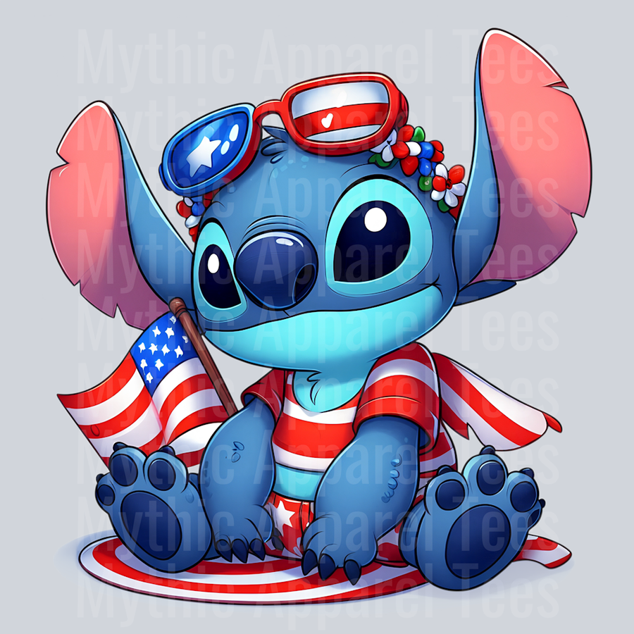 Stitch 4th Of July Patriotic 7 DTF Stitch 4th Of July Transfers