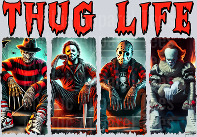 Jason Freddy Michael Pennywise Horror Movie Halloween DTF Thug Life Transfers