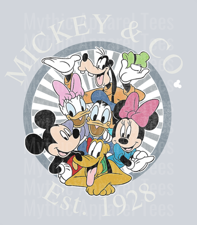 Micky and Co est 1928 DTF Disney Transfers