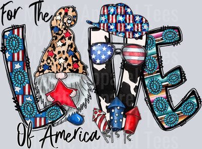 For The Love Of America 4th of july Western