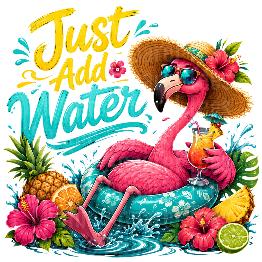 Flamingo Just Add Water Tropical Summer Pool Float Vibes