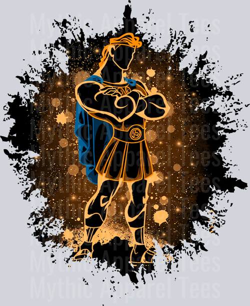 Hercules Disney God Dark Silhouette Color Splash Crystal Ball Vision