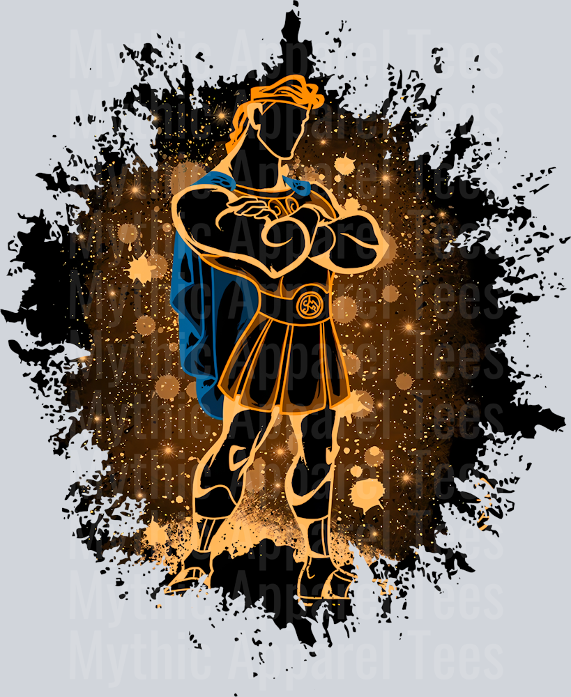 Hercules Disney God Dark Silhouette Color Splash Crystal Ball Vision