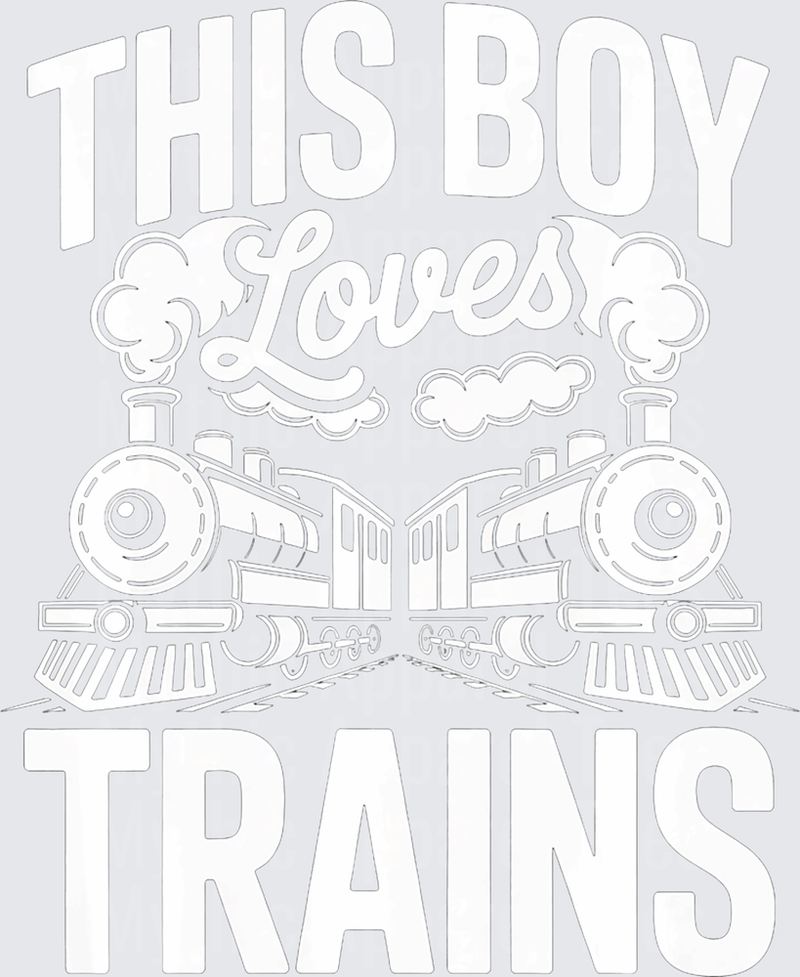 This Boy Loves Trains Steam Engine Locomotive Premium Tri-Blend T-Shirt