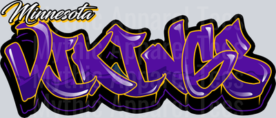 Vikings Tri Color Airbrush DTF NFL Transfers