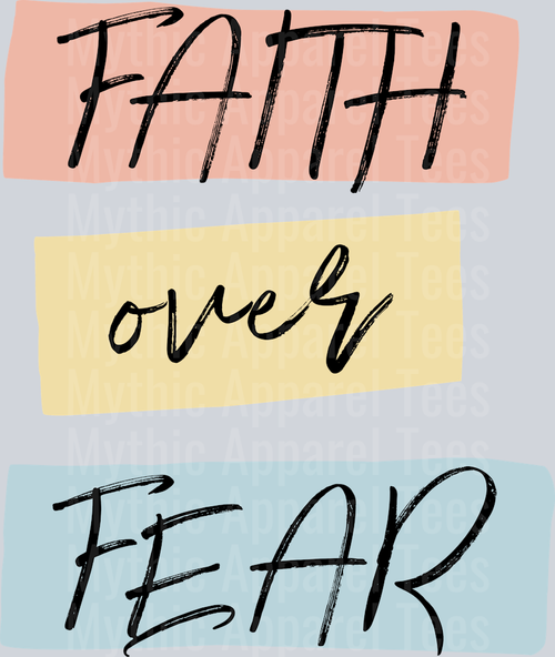 Faith fear peach DTF Religious Transfers