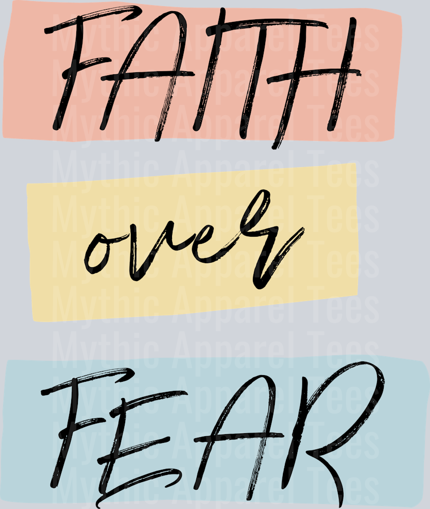 Faith fear peach DTF Religious Transfers