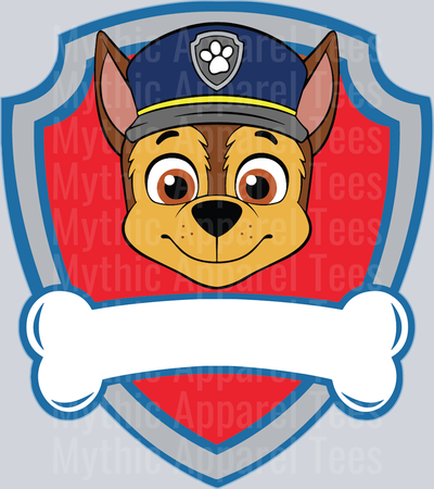 Blank Bone (you add to it) DTF Paw Patrol Transfers