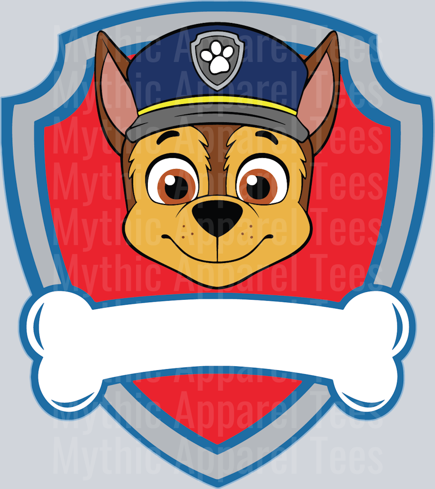 Blank Bone (you add to it) DTF Paw Patrol Transfers