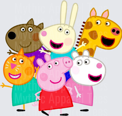 Peppa Pig and Friends Group Portrait with Rebecca Rabbit and Suzy Sheep