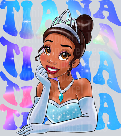 Tiana Disney Princess Stacked Name Disney